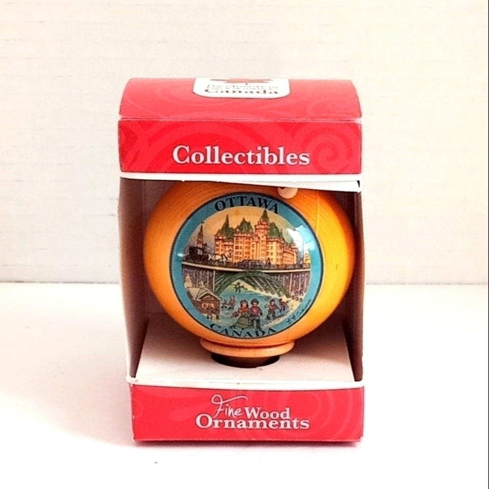 Wood Christmas ornament Ottawa souvenir